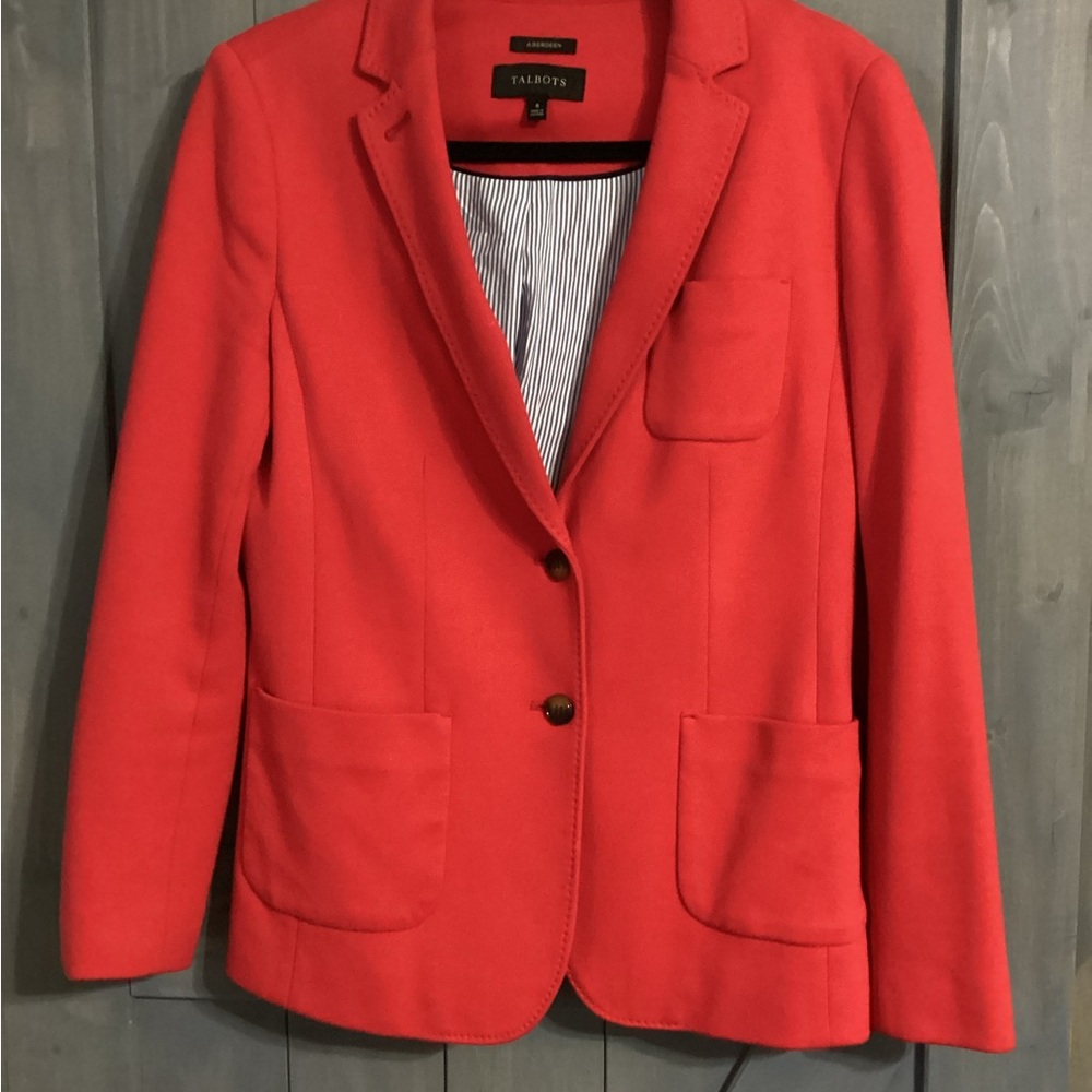 Talbots Vibrant Red Blazer
